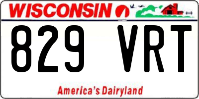 WI license plate 829VRT