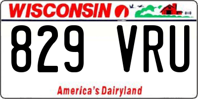 WI license plate 829VRU