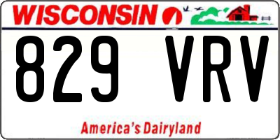 WI license plate 829VRV
