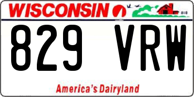 WI license plate 829VRW