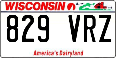 WI license plate 829VRZ