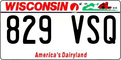 WI license plate 829VSQ