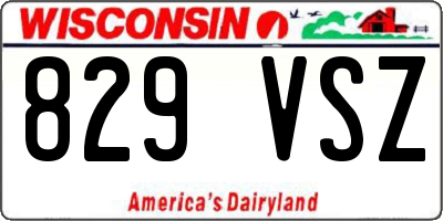 WI license plate 829VSZ