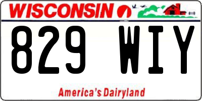WI license plate 829WIY
