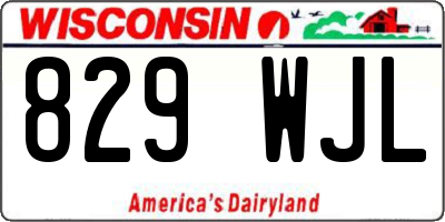 WI license plate 829WJL