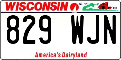 WI license plate 829WJN