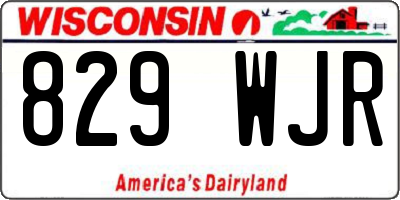 WI license plate 829WJR