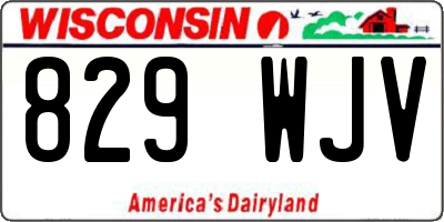 WI license plate 829WJV