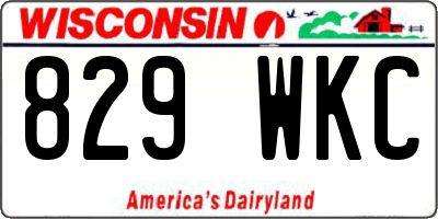 WI license plate 829WKC