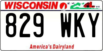 WI license plate 829WKY