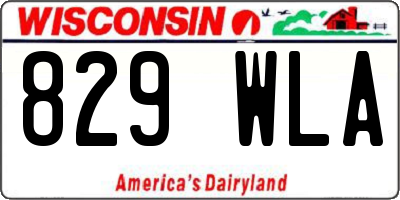 WI license plate 829WLA