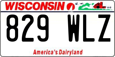 WI license plate 829WLZ