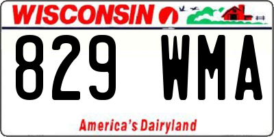 WI license plate 829WMA