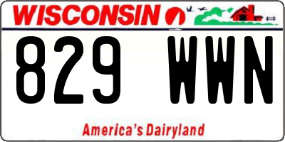WI license plate 829WWN