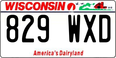 WI license plate 829WXD