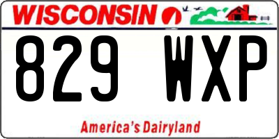 WI license plate 829WXP