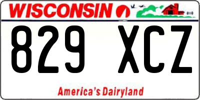 WI license plate 829XCZ
