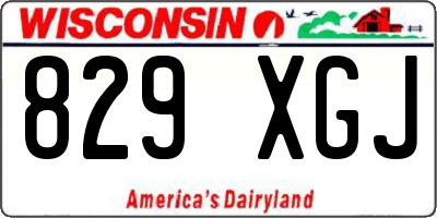 WI license plate 829XGJ
