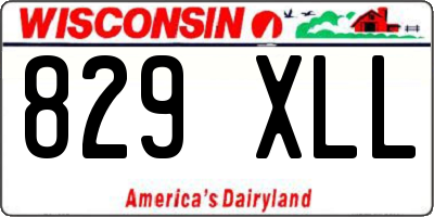 WI license plate 829XLL