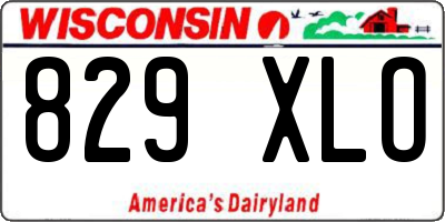 WI license plate 829XLO