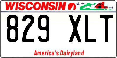 WI license plate 829XLT