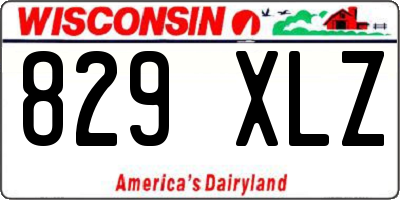 WI license plate 829XLZ
