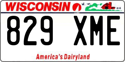WI license plate 829XME