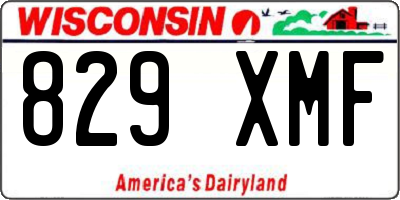 WI license plate 829XMF