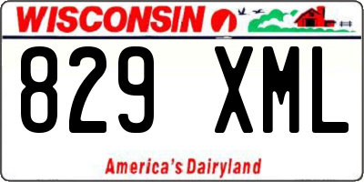 WI license plate 829XML