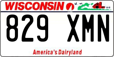 WI license plate 829XMN