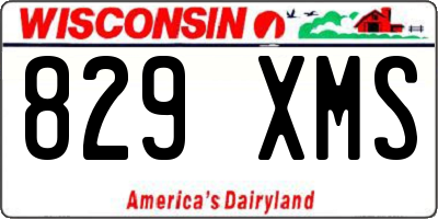 WI license plate 829XMS