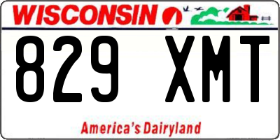 WI license plate 829XMT
