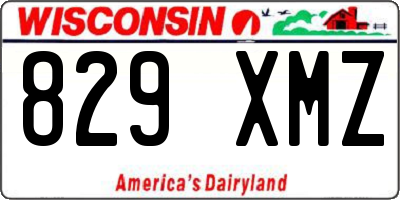 WI license plate 829XMZ