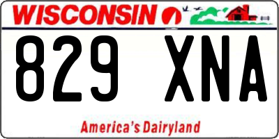 WI license plate 829XNA