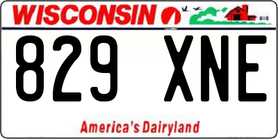 WI license plate 829XNE