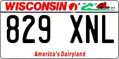 WI license plate 829XNL