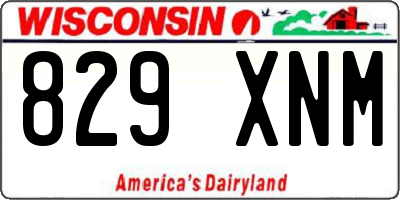 WI license plate 829XNM