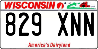 WI license plate 829XNN
