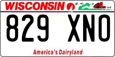 WI license plate 829XNO