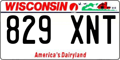 WI license plate 829XNT