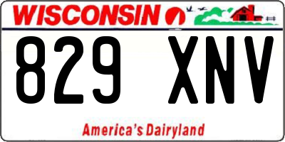WI license plate 829XNV