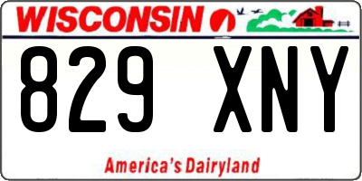 WI license plate 829XNY
