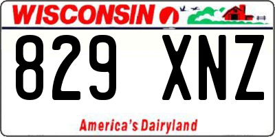 WI license plate 829XNZ