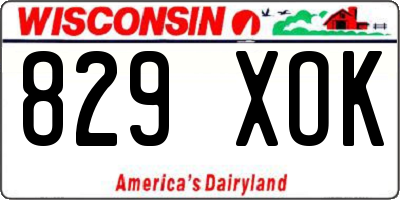 WI license plate 829XOK