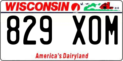 WI license plate 829XOM