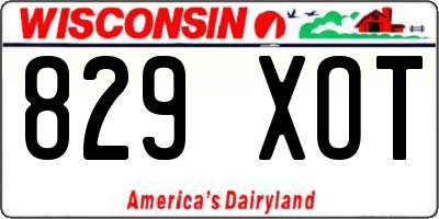 WI license plate 829XOT