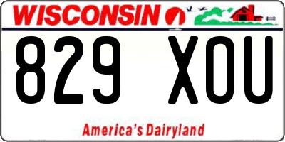 WI license plate 829XOU