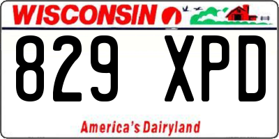 WI license plate 829XPD