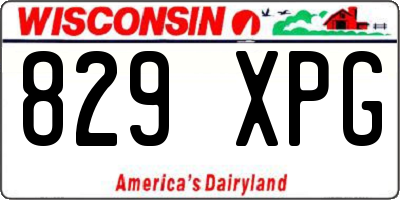 WI license plate 829XPG