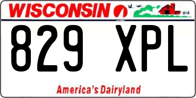 WI license plate 829XPL